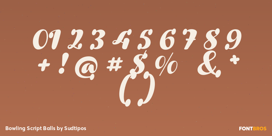 Bowling Script Balls Font Poster #4