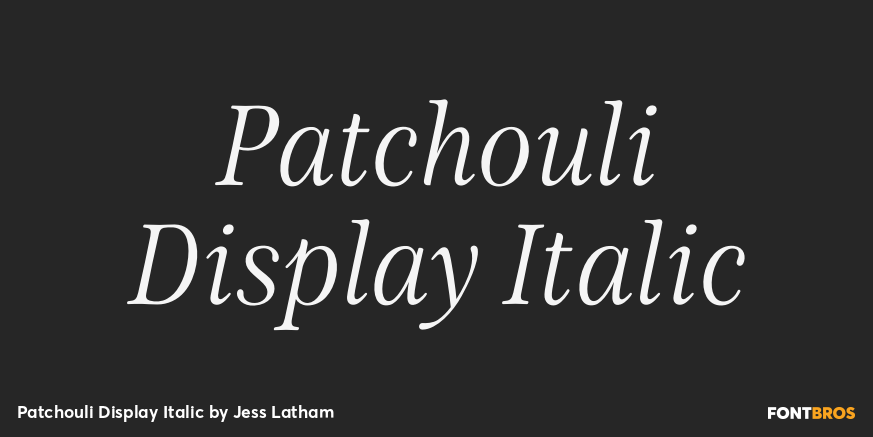 Patchouli Display Italic Poster