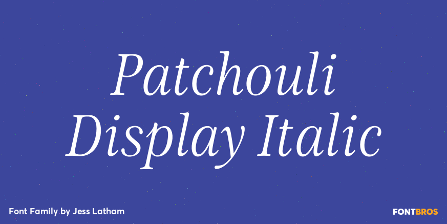 Patchouli Display Italic Poster