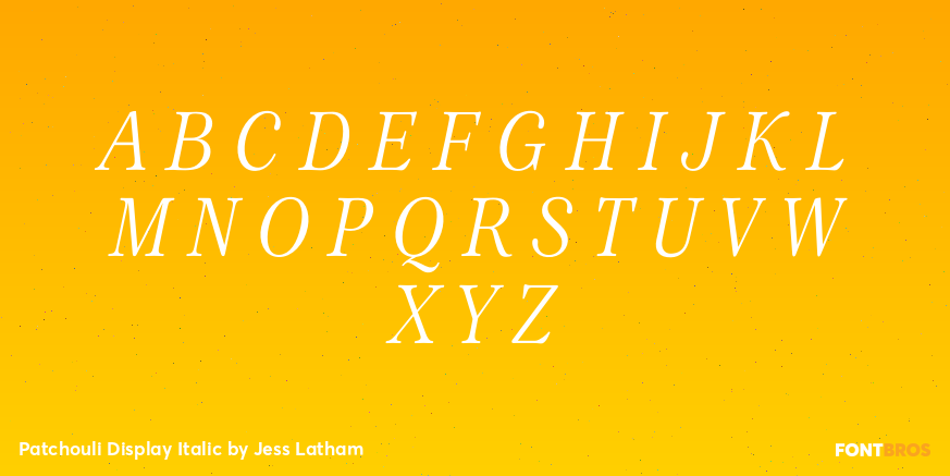 Patchouli Display Italic Font Poster #2