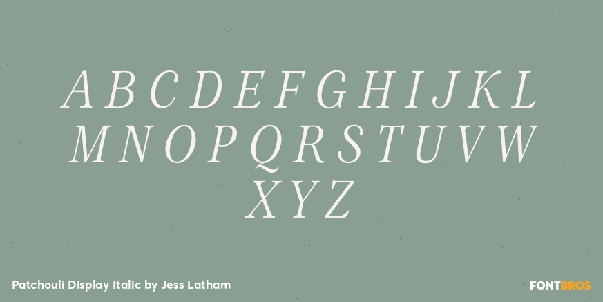 Patchouli Display Italic Font Poster #1