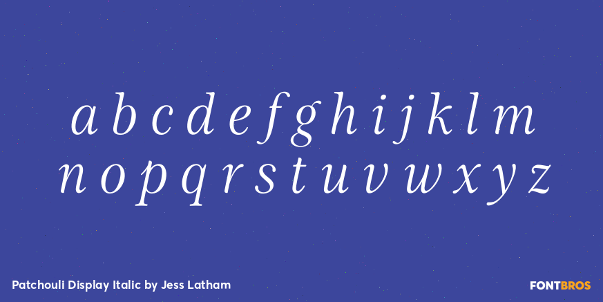 Patchouli Display Italic Font Poster #1