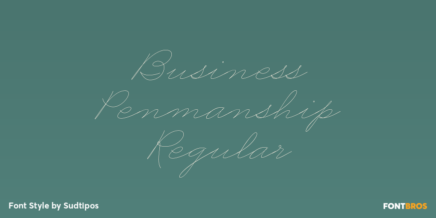 Business Penmanship Regular Poster