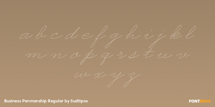 Business Penmanship Regular Font Poster #3