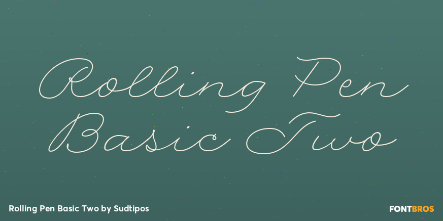 Rolling Pen Basic Two Font Poster #1