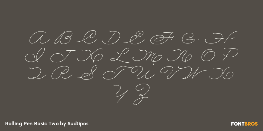 Rolling Pen Basic Two Font Poster #2