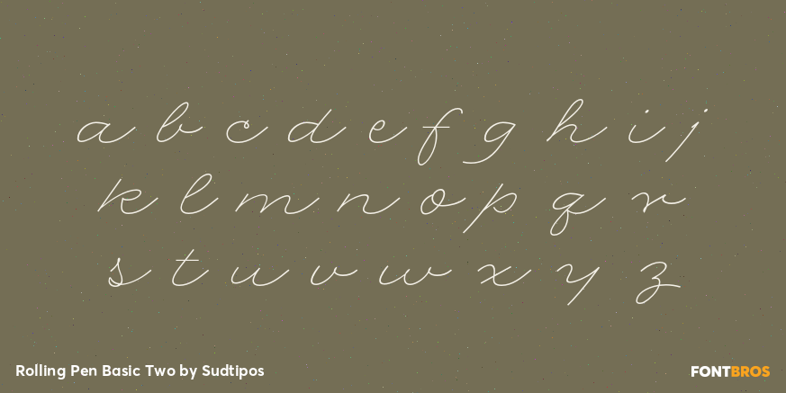 Rolling Pen Basic Two Font Poster #3