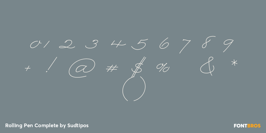 Rolling Pen Complete Font Poster #1