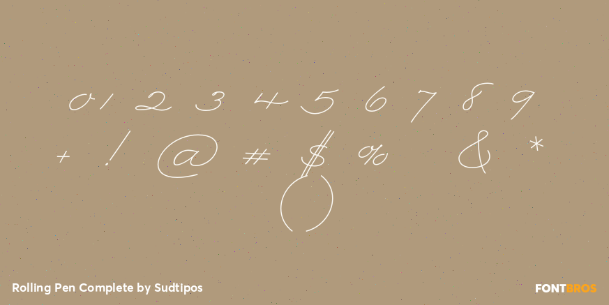 Rolling Pen Complete Font Poster #4