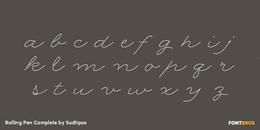 Rolling Pen Complete Font Poster #1