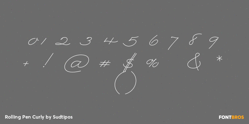 Rolling Pen Curly Font Poster #4