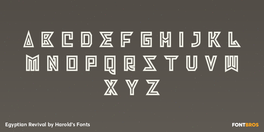 Egyptian Revival Font Poster #2