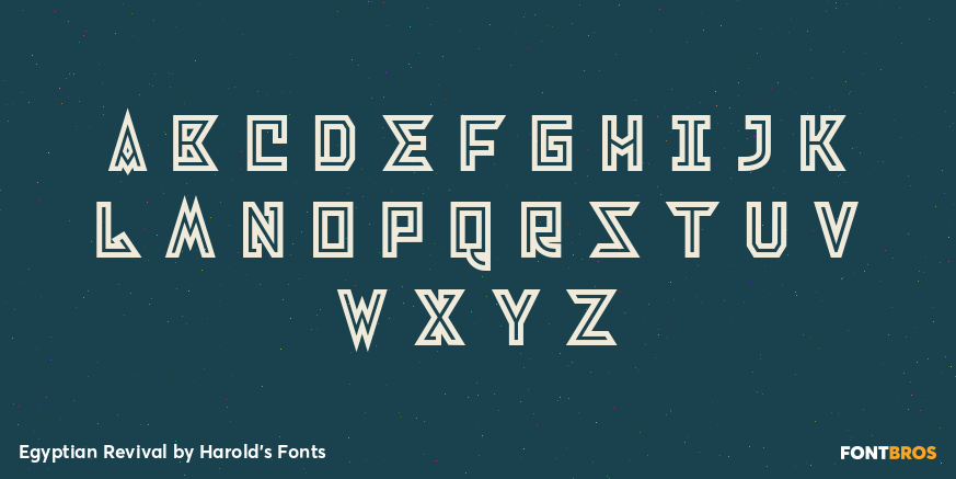 Egyptian Revival Font Poster #3