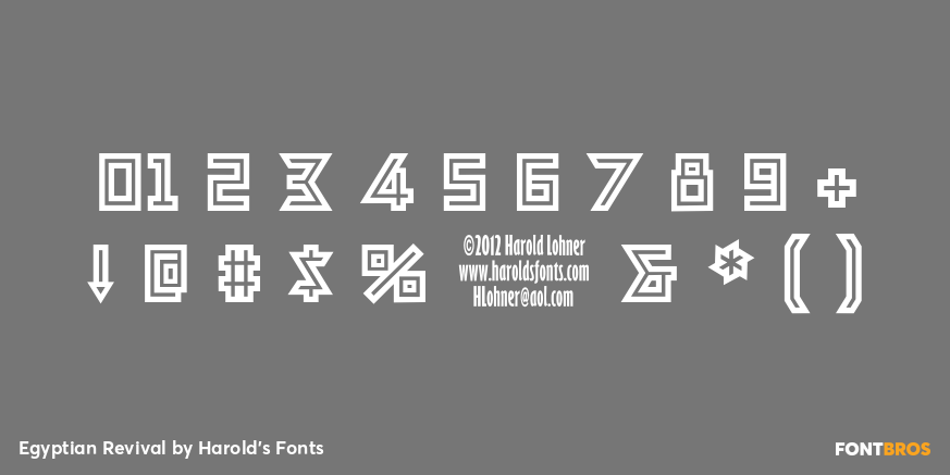 Egyptian Revival Font Poster #4