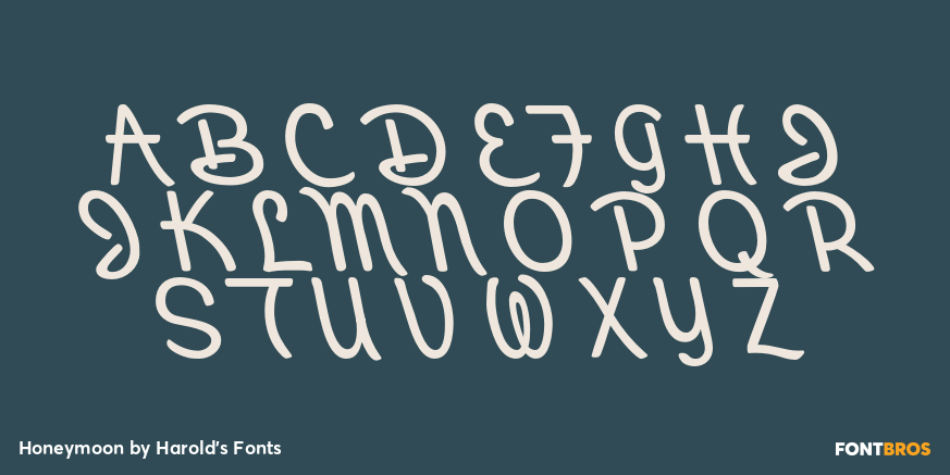 Honeymoon Font Poster #2