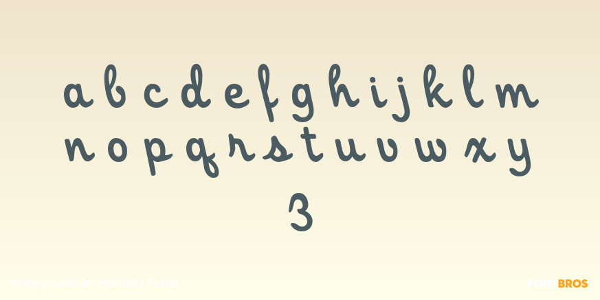 Honeymoon Font Poster #3