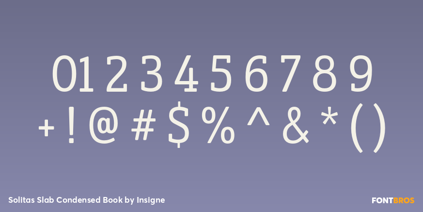 Solitas Slab Condensed Book Font Poster #1