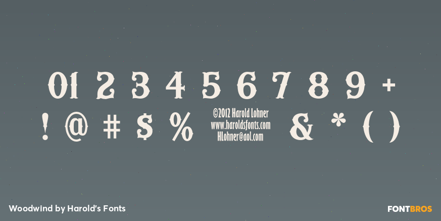 Woodwind Font Poster #1