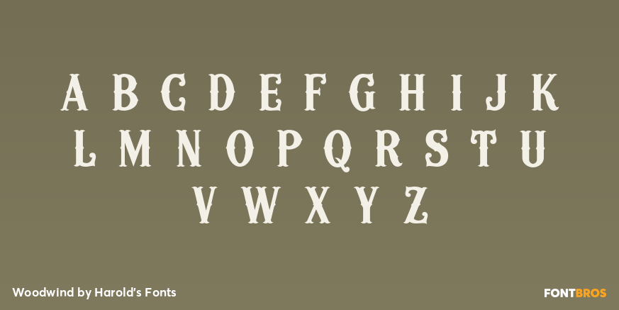 Woodwind Font Poster #2