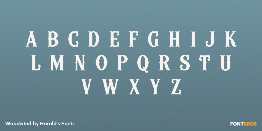 Woodwind Font Poster #3