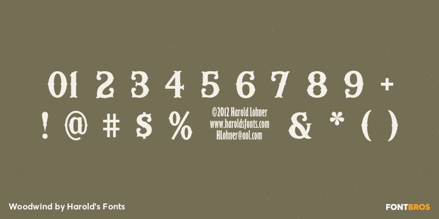 Woodwind Font Poster #4