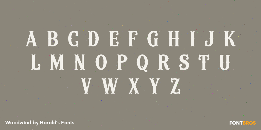 Woodwind Font Poster #1