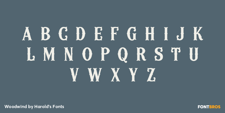 Woodwind Font Poster #1