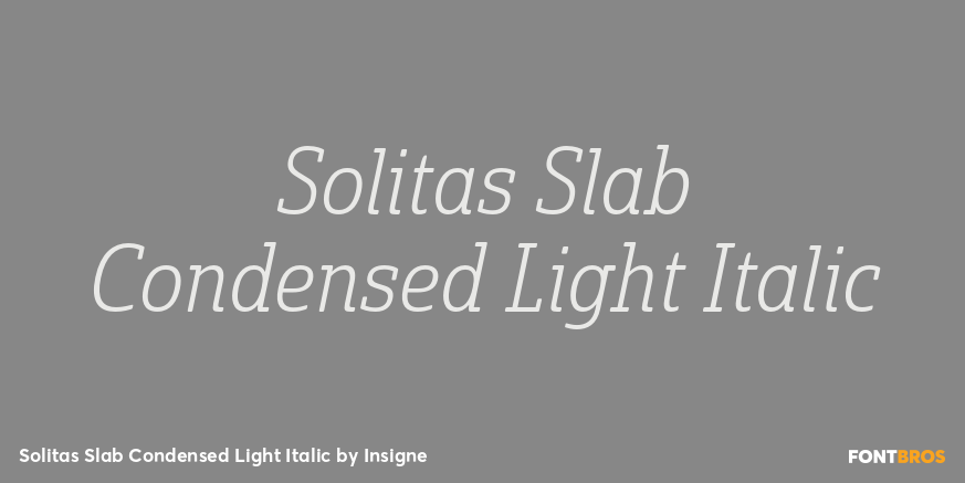 Solitas Slab Condensed Light Italic Font Poster #1