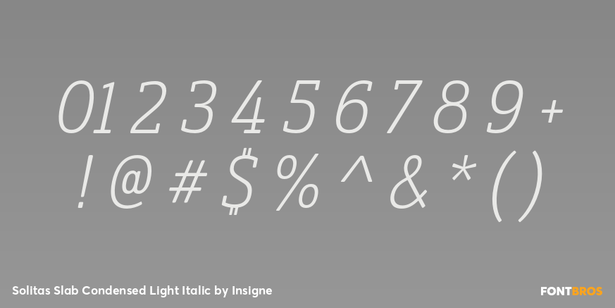 Solitas Slab Condensed Light Italic Font Poster #4