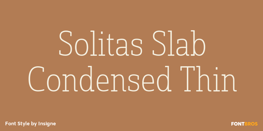 Solitas Slab Condensed Thin Font Poster #1