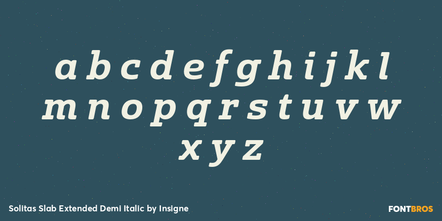 Solitas Slab Extended Demi Italic Font Poster #3