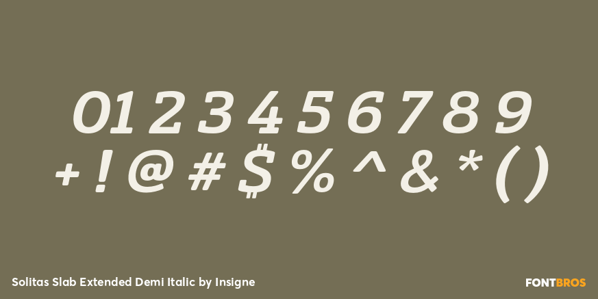 Solitas Slab Extended Demi Italic Font Poster #4