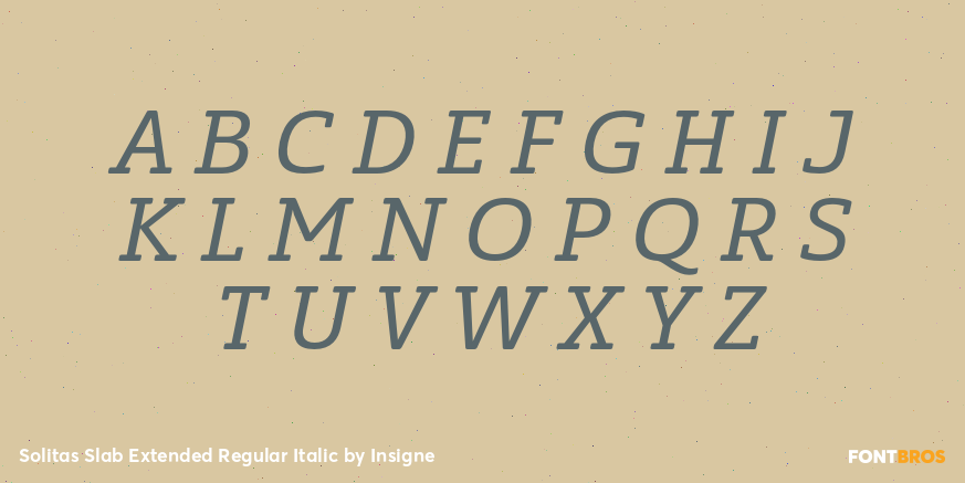Solitas Slab Extended Regular Italic Font Poster #2