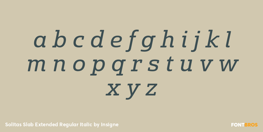 Solitas Slab Extended Regular Italic Font Poster #3