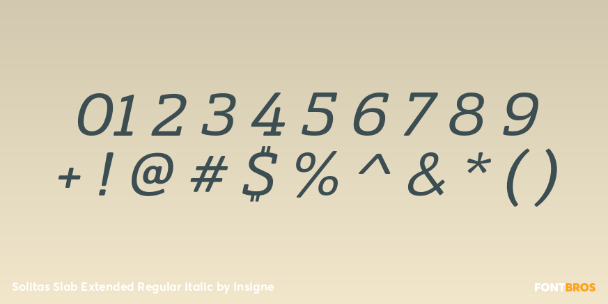 Solitas Slab Extended Regular Italic Font Poster #4