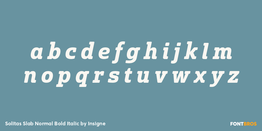 Solitas Slab Normal Bold Italic Font Poster #3