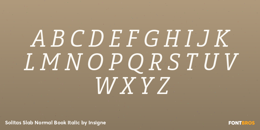 Solitas Slab Normal Book Italic Font Poster #1