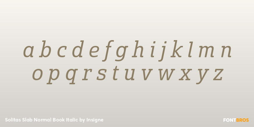 Solitas Slab Normal Book Italic Font Poster #1