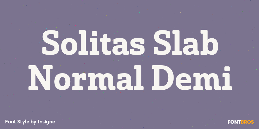 Solitas Slab Normal Demi Font Poster #1