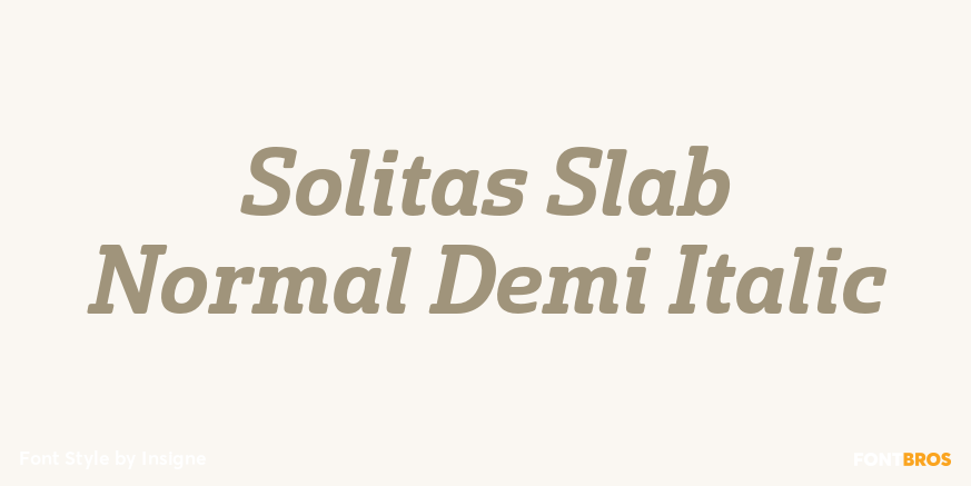 Solitas Slab Normal Demi Italic Poster