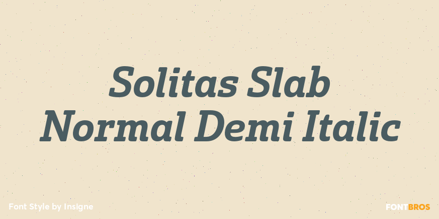 Solitas Slab Normal Demi Italic Poster