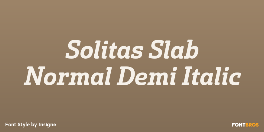 Solitas Slab Normal Demi Italic Poster