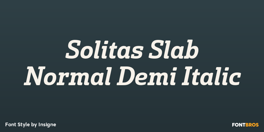 Solitas Slab Normal Demi Italic Poster