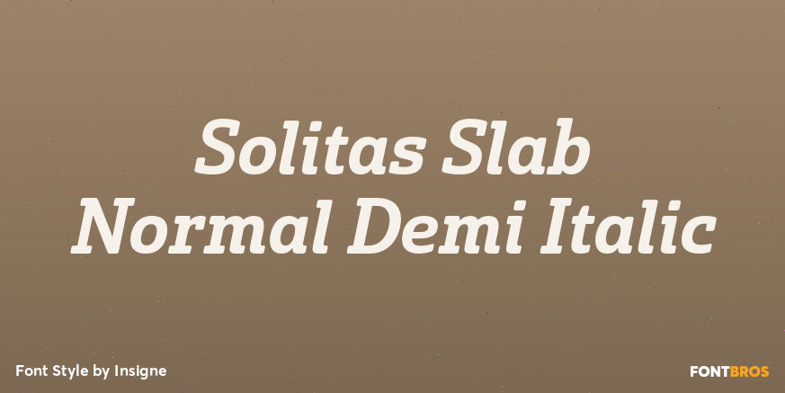 Solitas Slab Normal Demi Italic Poster