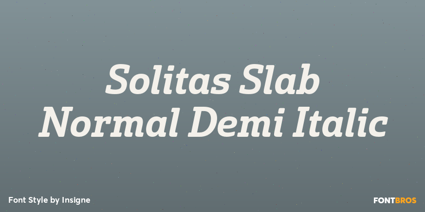 Solitas Slab Normal Demi Italic Poster