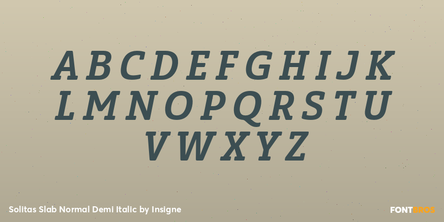 Solitas Slab Normal Demi Italic Font Poster #2