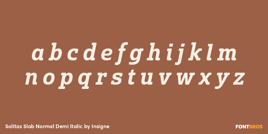 Solitas Slab Normal Demi Italic Font Poster #3