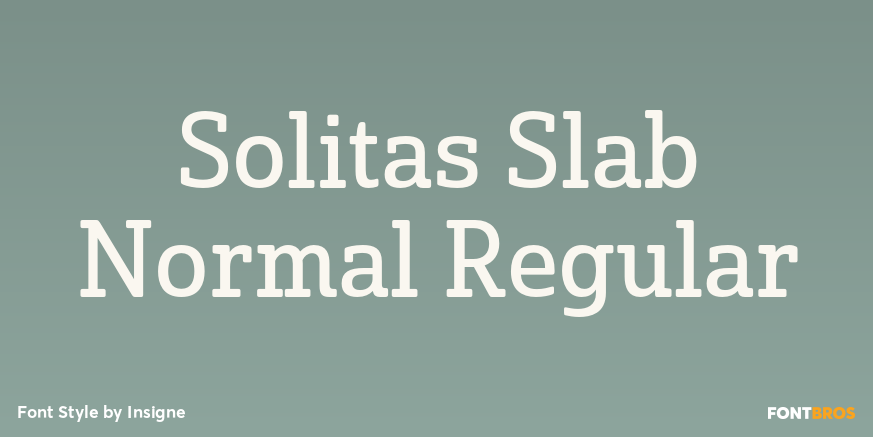 Solitas Slab Normal Regular Font Poster #1