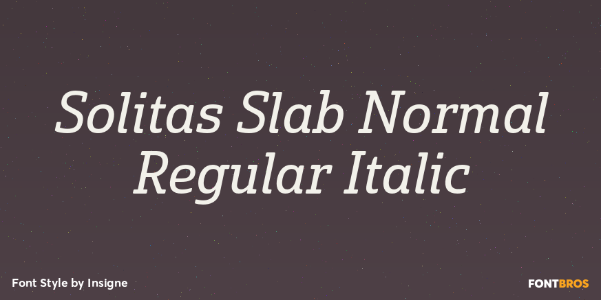 Solitas Slab Normal Regular Italic Poster