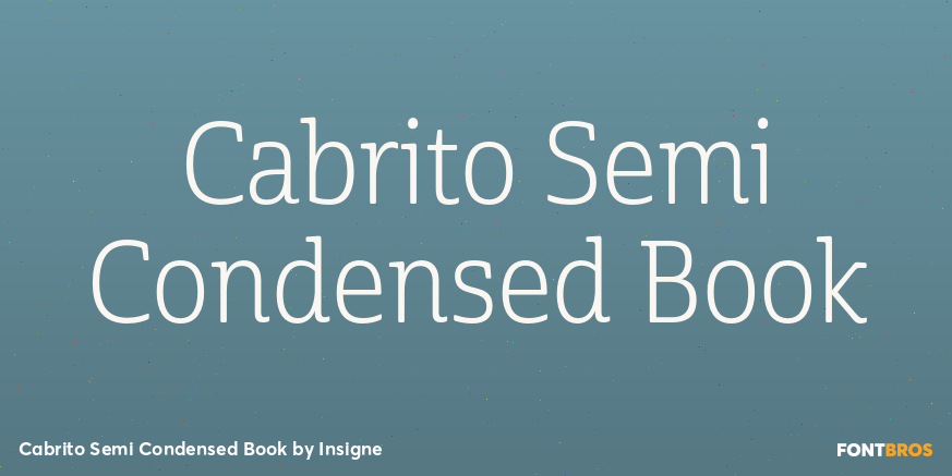 Cabrito Semi Condensed Book Font Poster #1